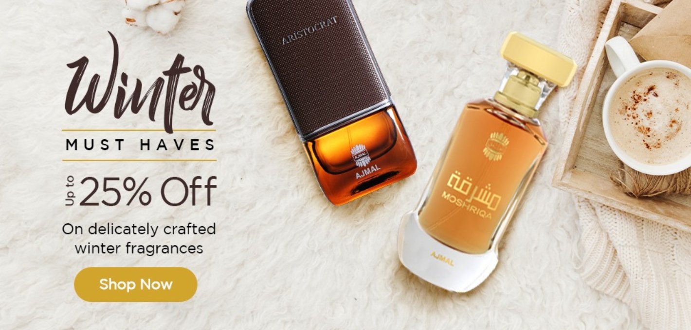 Ajmal Perfumes Social Media Graphic - Luxury Fragrances