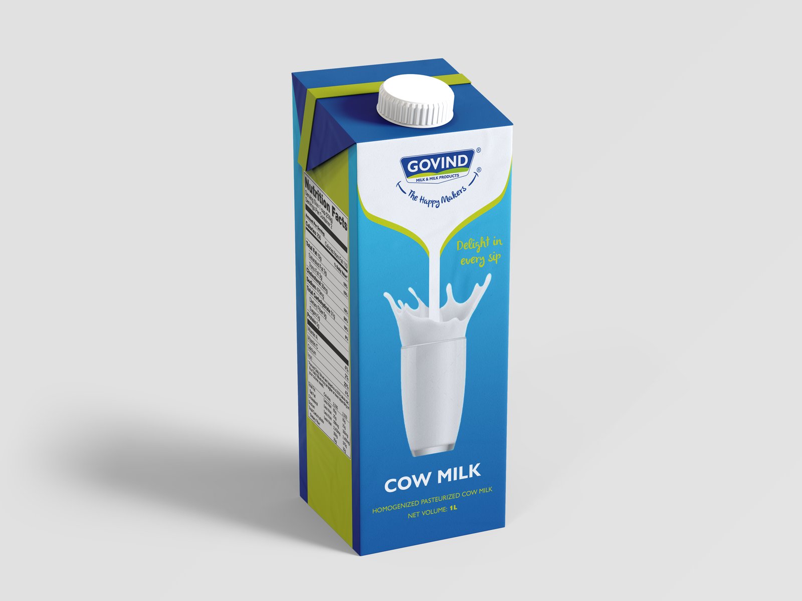 Govind Milk 1L Tetra Pack Design